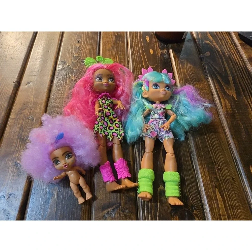 Lot‎ of 3 Mattel Cave Club Dolls Pre-owned